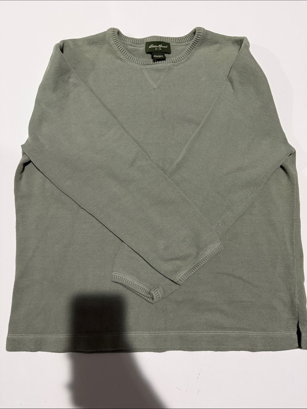 Eddie Bauer Sage Green Knit Crewneck